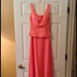 Coral Two Piece Dress
