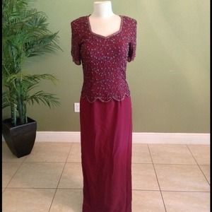 Burgundy Dress