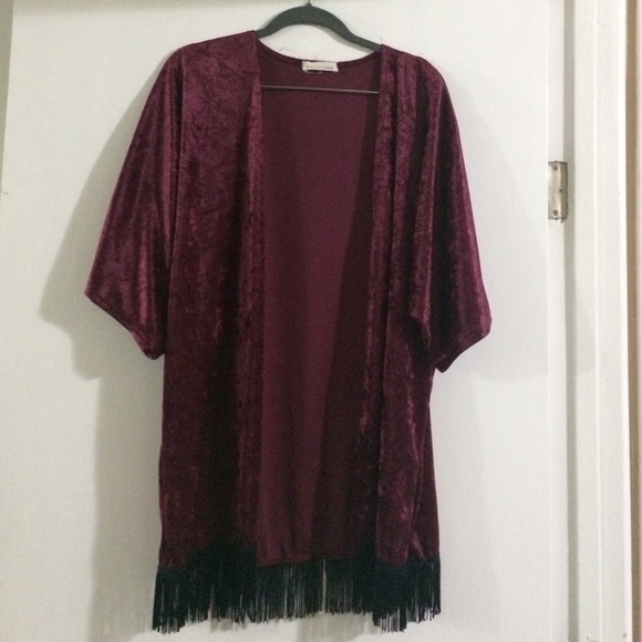 Velvet kimono one size