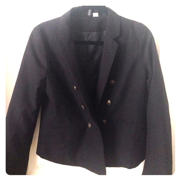 Navy blue nautical blazer