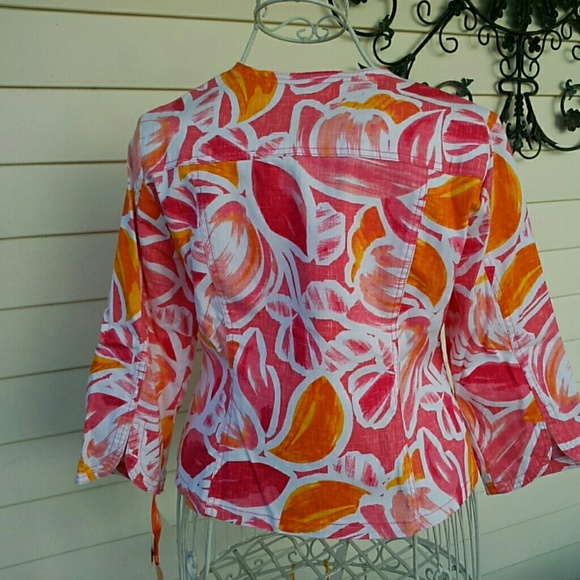 NWT Colorful twill rose jacket - Picture 2 of 3