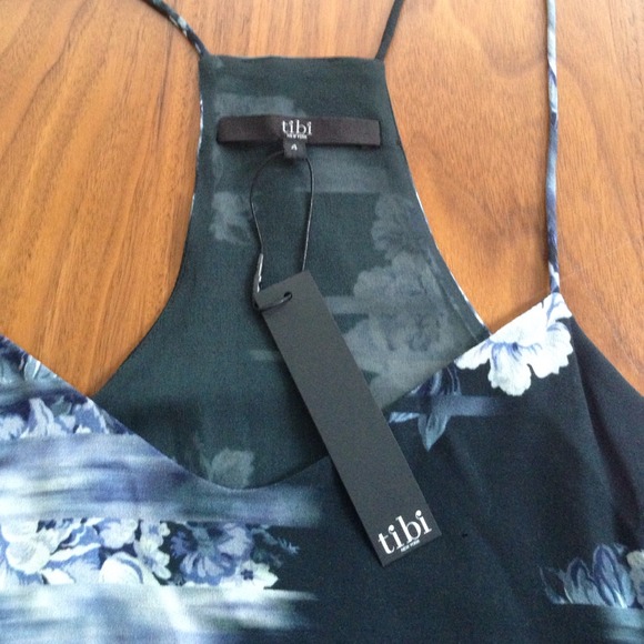 <sold>Tibi new floral print dress thin strap - Picture 2 of 4