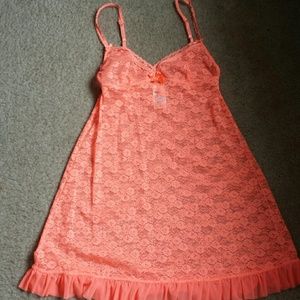 Short orange lace  Gown