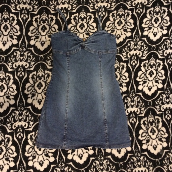Vintage denim mini dress