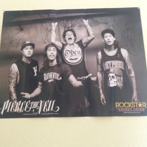 Autographed pierce the veil poster