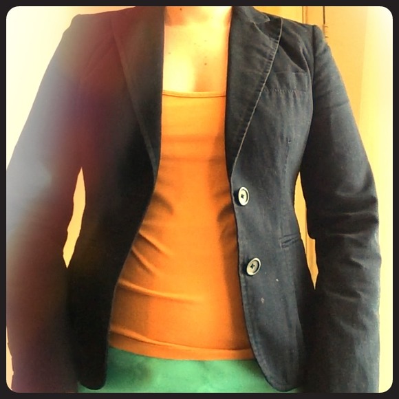 Dark navy banana republic blazer
