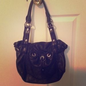 B. Makowsky Black Leather Handbag