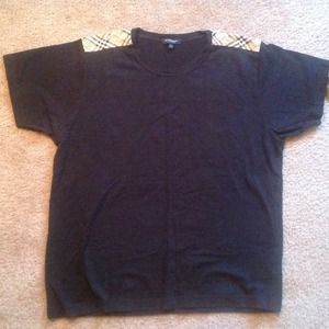Men's Black Burberry T-shirt