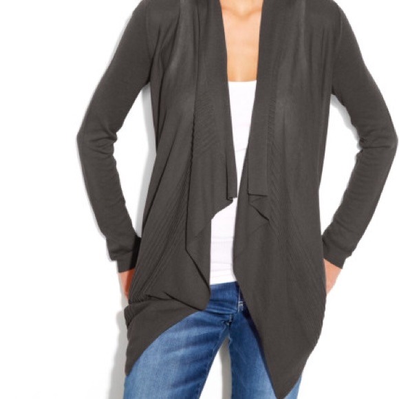 H&M drape front cardigan - grey