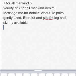 Seven for all mankind denim