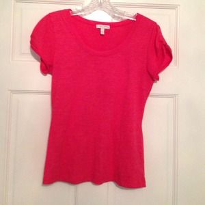 Coral tie sleeve top