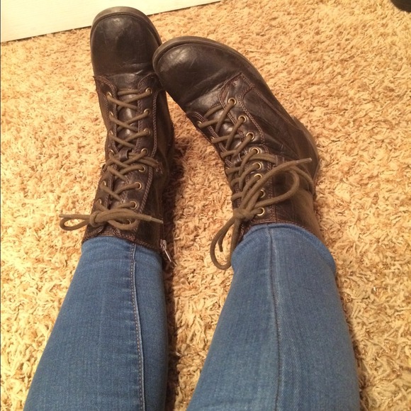 Brown Combat Boots