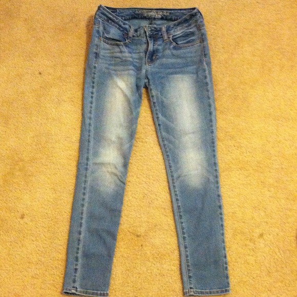 AE super stretch jegging light wash
