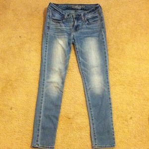 AE super stretch jegging light wash