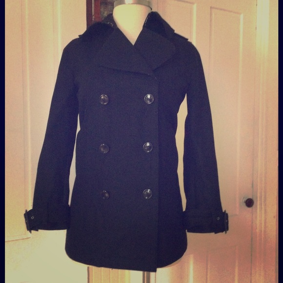 Black wool Burberry jacket
