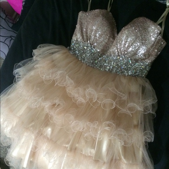 Gold Homecoming Dress