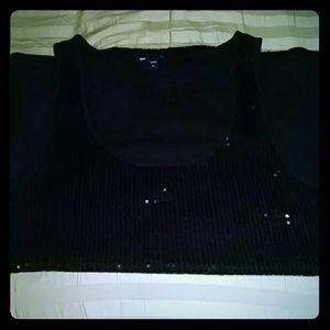 Black sequin tank