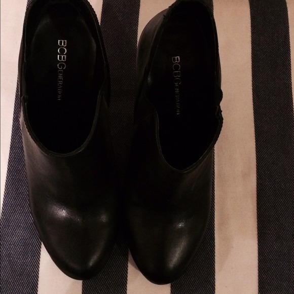 BCBG black ankle boots