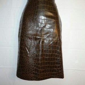 Faux Leather Skirt