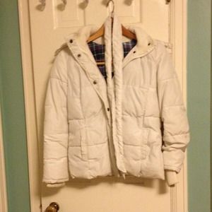 White Puffy Winter Coat