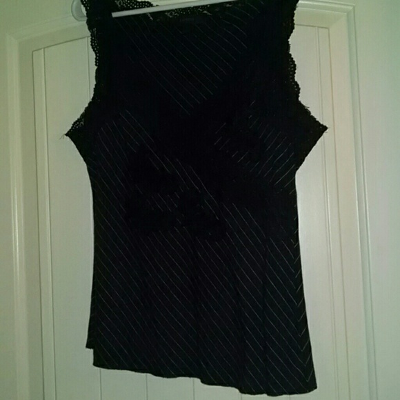 Lace pinstripe tank