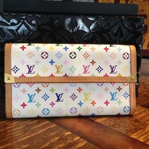 💯 Authentic LV Multi-Color Large Wallet