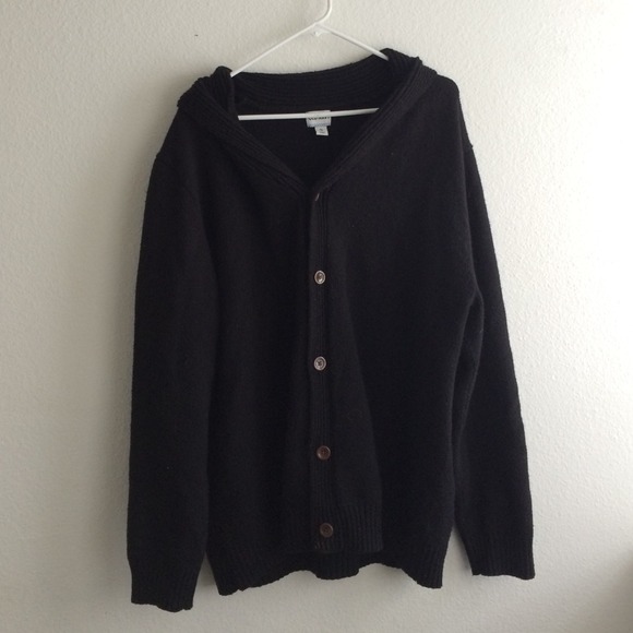 Black Oversize Men's Cardigan