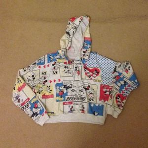 Mickey and Minnie Mouse crop top sweater