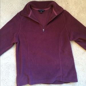 Lands End Violet Fleece Zip Pullover