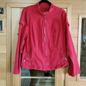 Tripp red denim jacket 3x
