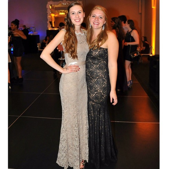 Bundle! Long lace formal dress and blue dress