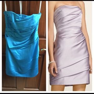 David's Bridal blue dress size 4