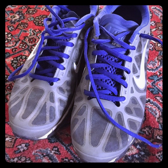 Nike air max's purple and grey
