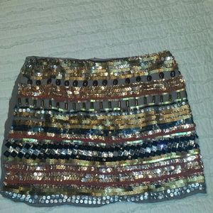 Sequin Mini Skirt