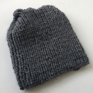 Chunky Knit Grey Beanie