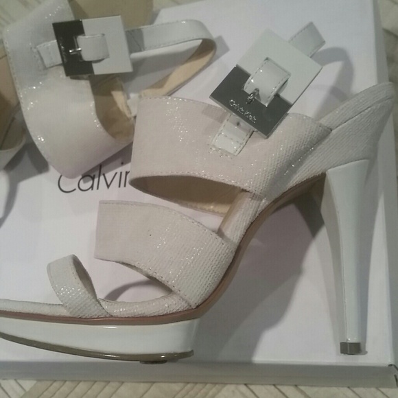 Calvin Klein White Slingback - Picture 3 of 4