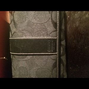Black coach logo wallet