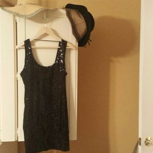 Black Sequin Dress