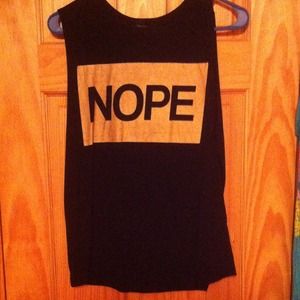 forever 21 "nope" muscle tank