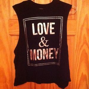 forever 21 "love & money" tank