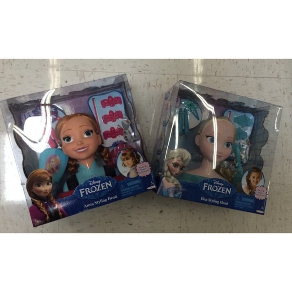 ❄️⛄️DISNEY FROZEN Anna and Elsa Styling Heads ⛄️❄️