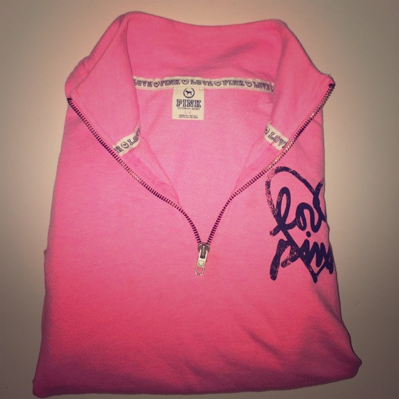 Victoria's Secret Outerwear - Hot Pink, Victoria Secret quarter zip sweatshirt