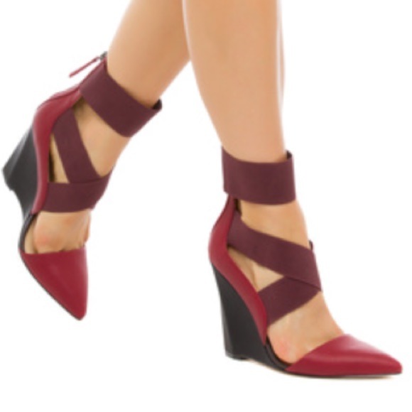 Oxblood wedges.