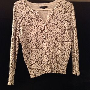 Medium Express Black and White Cardigan