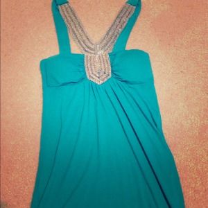 Dressy turquoise top