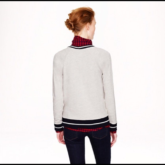 J. Crew Tipped Sweatshirt - Picture 2 of 2
