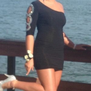 Black short cocktail dress