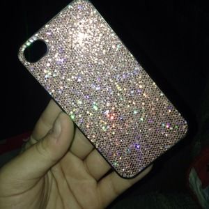 Glitter iPhone 4/4s case PINK