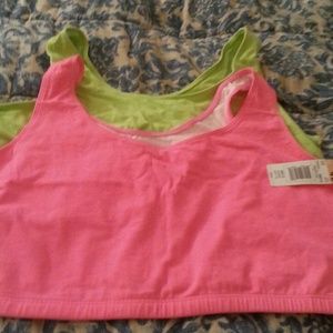 2 fruit of the loom sports bras size 46