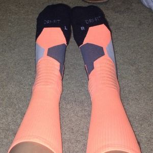 Peach Nike Elite socks